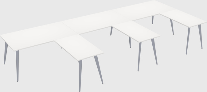 Modern l-shaped office desk