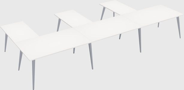 Modern l-shaped office desk