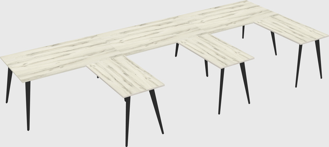 Modern l-shaped office desk