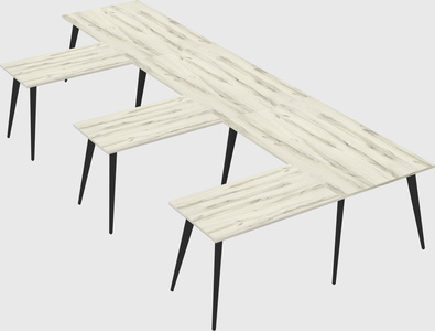 Modern l-shaped office desk