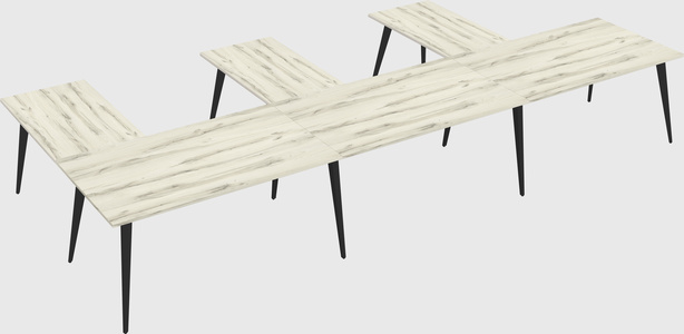 Modern l-shaped office desk