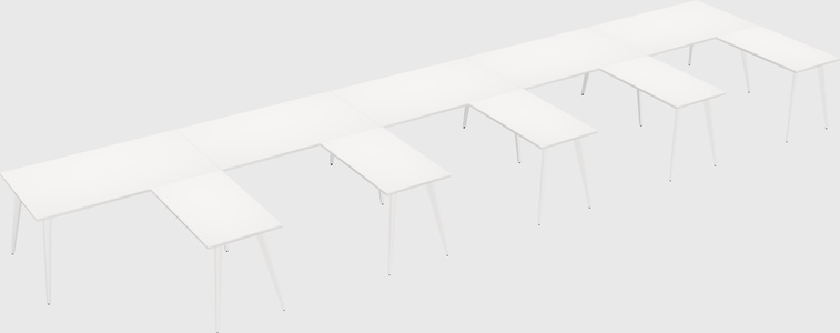 Modern l-shaped office desk