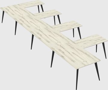 Modern l-shaped office desk