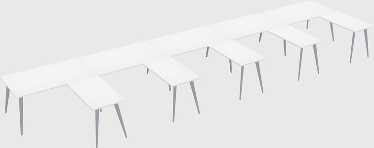 Modern l-shaped office desk