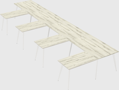 Modern l-shaped office desk