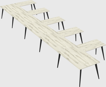 Modern l-shaped office desk