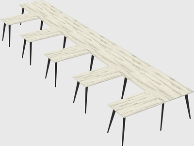 Modern l-shaped office desk
