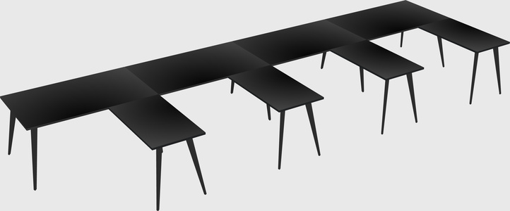 Modern l-shaped office desk