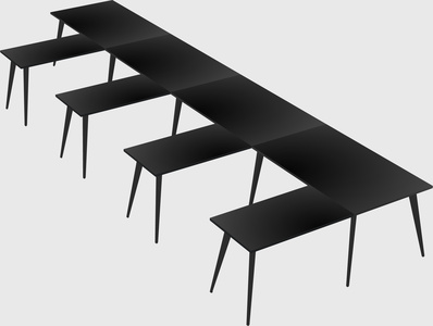 Modern l-shaped office desk