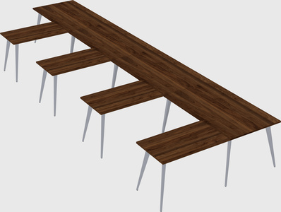 Modern l-shaped office desk