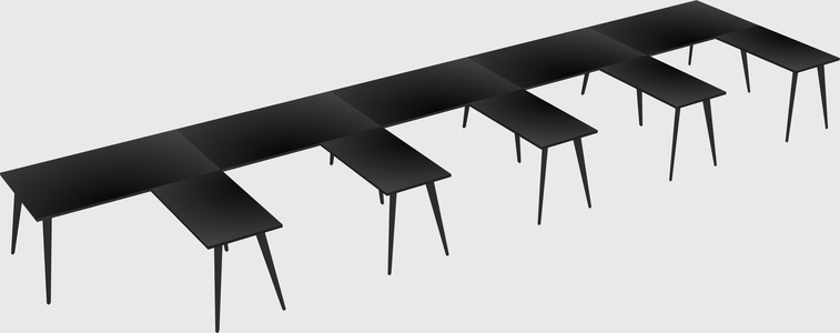 Modern l-shaped office desk