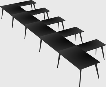 Modern l-shaped office desk