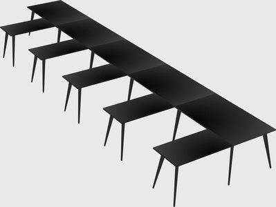 Modern l-shaped office desk