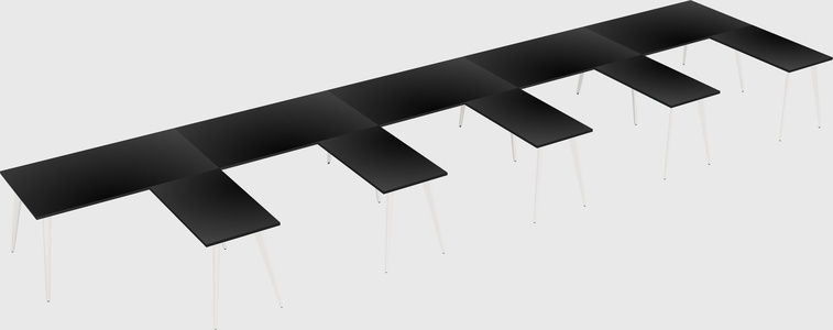 Modern l-shaped office desk
