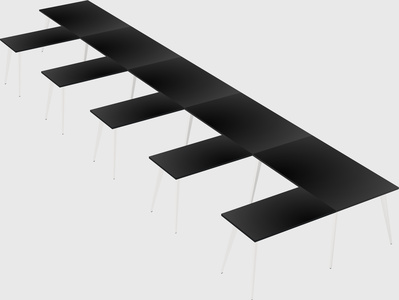 Modern l-shaped office desk