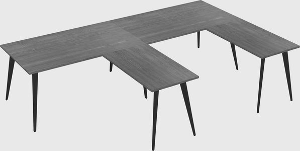 Modern l-shaped office desk