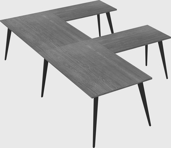 Modern l-shaped office desk