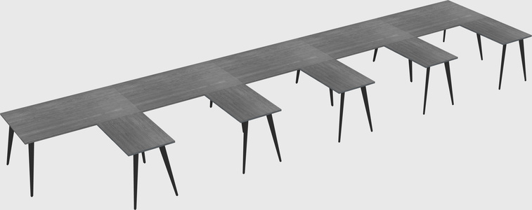 Modern l-shaped office desk