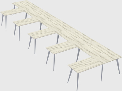 Modern l-shaped office desk