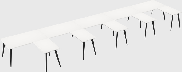 Modern l-shaped office desk