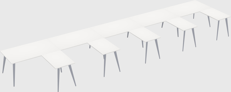 Modern l-shaped office desk