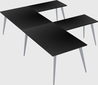 Modern l-shaped office desk