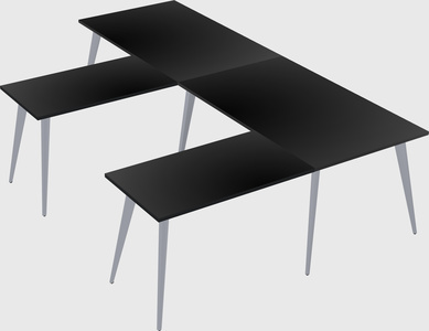 Modern l-shaped office desk