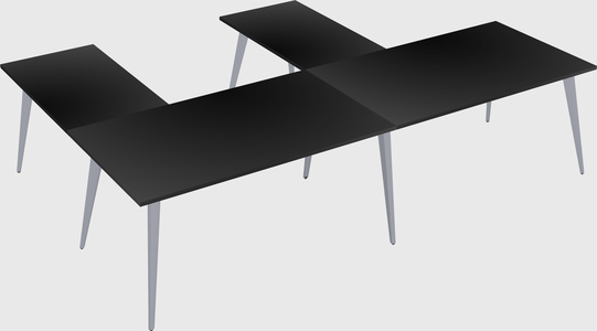 Modern l-shaped office desk
