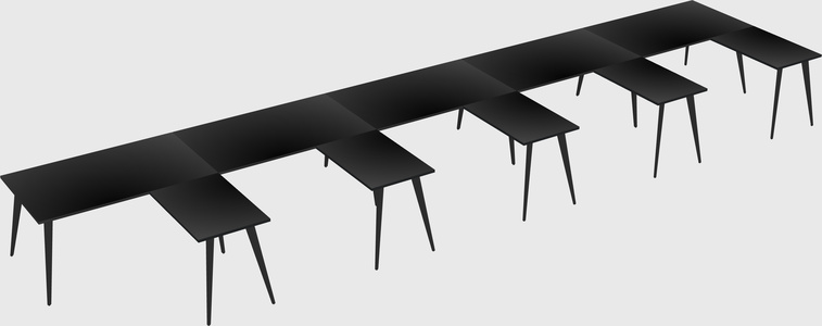 Modern l-shaped office desk