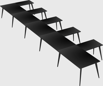 Modern l-shaped office desk