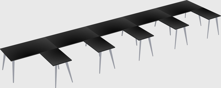 Modern l-shaped office desk