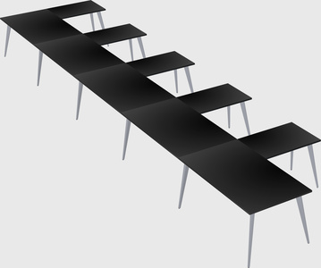 Modern l-shaped office desk