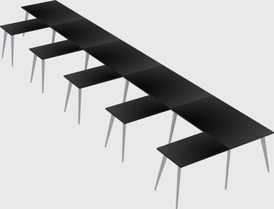 Modern l-shaped office desk