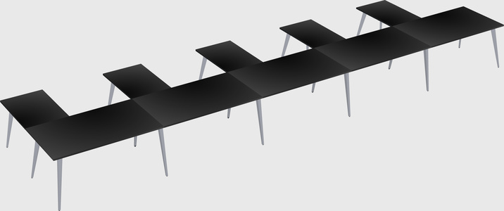Modern l-shaped office desk