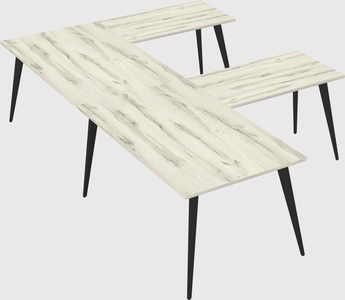 Modern l-shaped office desk