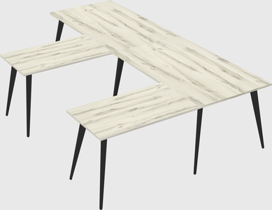 Modern l-shaped office desk