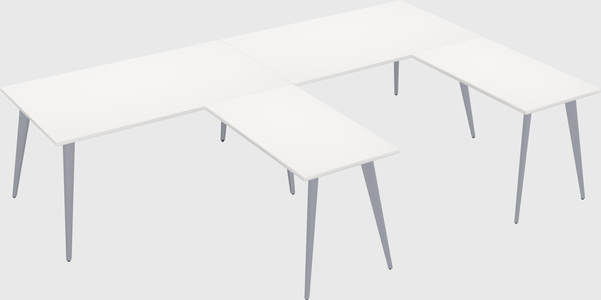 Modern l-shaped office desk