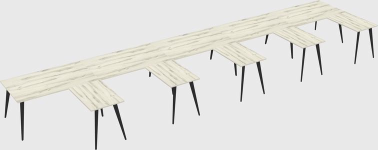 Modern l-shaped office desk