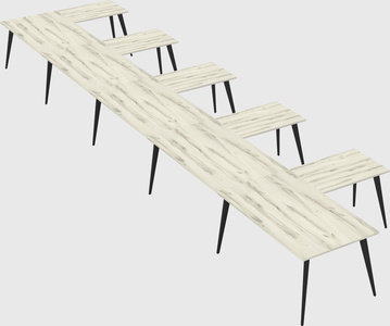 Modern l-shaped office desk
