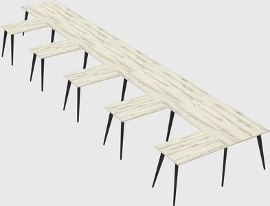 Modern l-shaped office desk