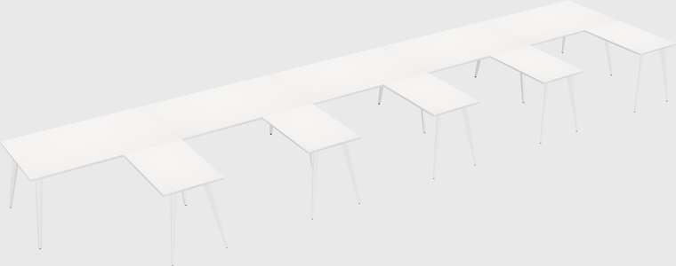Modern l-shaped office desk