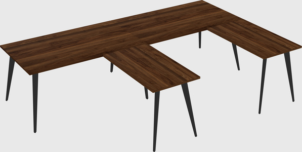 Modern l-shaped office desk