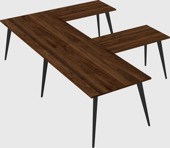 Modern l-shaped office desk