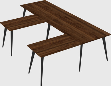 Modern l-shaped office desk