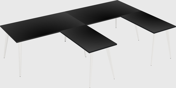 Modern l-shaped office desk