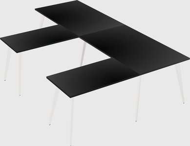 Modern l-shaped office desk