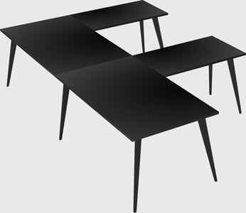 Modern l-shaped office desk