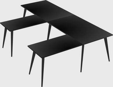 Modern l-shaped office desk