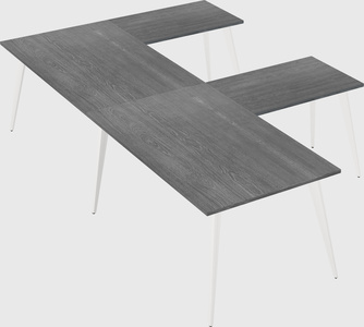 Modern l-shaped office desk