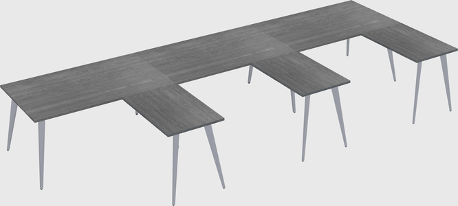 Modern l-shaped office desk
